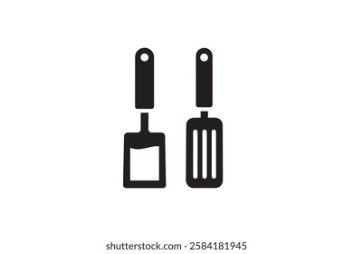 spatula icon vector silhouette isolated in white background