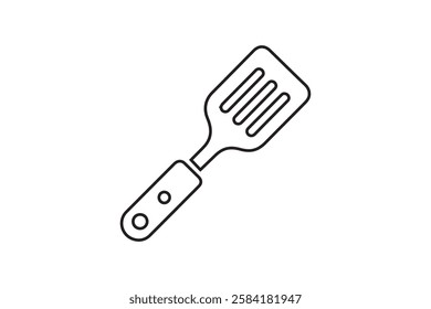 spatula icon vector silhouette isolated in white background