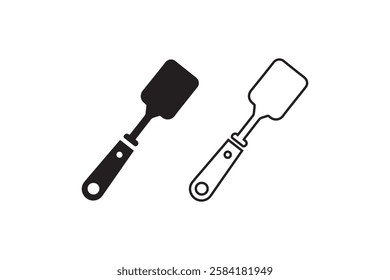 spatula icon vector silhouette isolated in white background