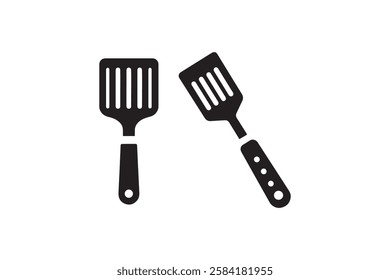 spatula icon vector silhouette isolated in white background