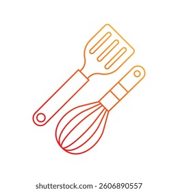 spatula icon with white background vector stock illustration