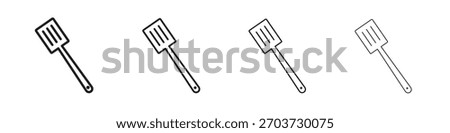 Spatula icons. editable stroke icon collection.