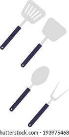 Spatula, Illustration, Vektorgrafik auf weißem Hintergrund.