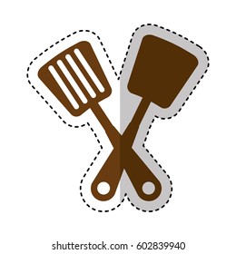 spatula kitchen cutlery isolated icon vector illustration design