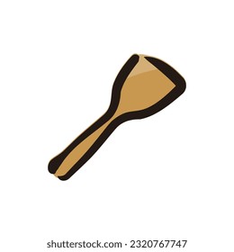 Spatula - Kitchen tool icon (Hand-drawn line, colored version)