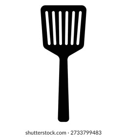 Silhueta de ferramenta de cozinha espátula para cozinhar preparação de alimentos equipamento de restaurante utensílios de cozinha domésticos e uso culinário