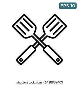 spatula - kitchen utensil icon vector design template