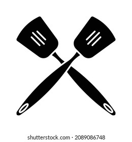 spatula - kitchen utensil icon vector design template on white background