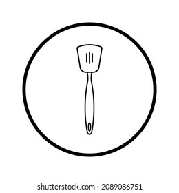 spatula - kitchen utensil icon vector design template on white background
