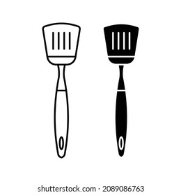 espátula - plantilla de diseño de vectores de ícono de cocina sobre fondo blanco