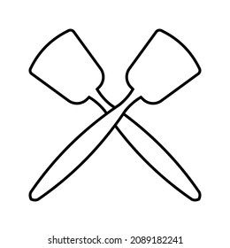 spatula - kitchen utensil icon vector design template on white background