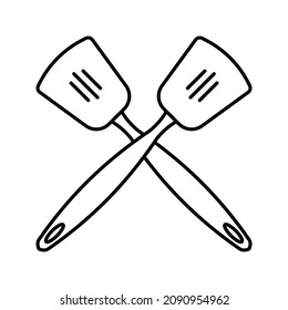 espátula - plantilla de diseño de vectores de ícono de cocina sobre fondo blanco