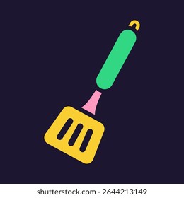 Espátula. Ícone de utensílio. Vetor de cor utensílio de cozinha e ferramenta. Ilustração de talheres