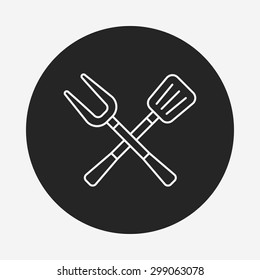 Spatula line icon