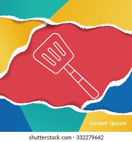 Spatula line icon