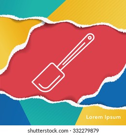 Spatula line icon