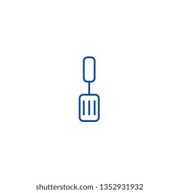 Spatula line icon concept. Spatula flat  vector symbol, sign, outline illustration.