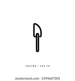 Spatula Line Icon. Editable Stroke