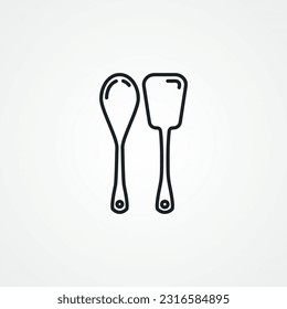 spatula line icon for kitchen. cooking spatula line icon.