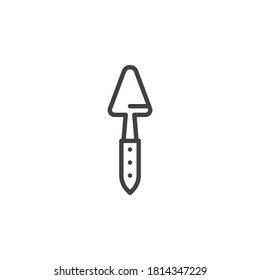Spatula Linie Symbol. lineares Stilzeichen für mobiles Konzept und Webdesign. Küchenlöffel Umriss Vektorsymbol. Symbol, Logo-Abbildung. Vektorgrafik