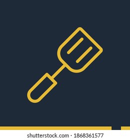 Spatula Linie Symbol, Umriss Vektorgrafik.