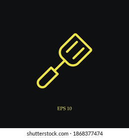 spatula line icon, outline vector illustration.