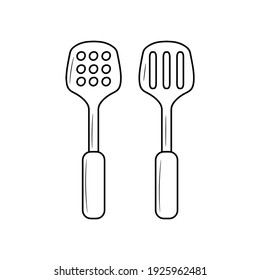 Spatula line icon, simple utensil symbol vector illustration 