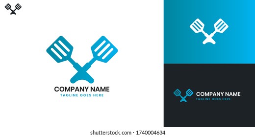 Spatula Logo - All elements on this template are editable with vector software