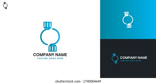 Spatula Logo - All elements on this template are editable with vector software
