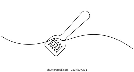 Spatula one line drawing, spatula continuous one line drawing, Continuous line drawing of spatula. Single line of spatula illustration, Continuous one kitchen