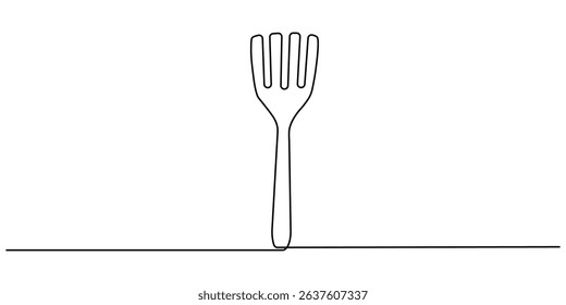 Spatula one line drawing, spatula continuous one line drawing, Continuous line drawing of spatula. Single line of spatula illustration, Continuous one kitchen
