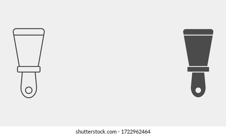 Spatula outline and filled vector icon sign symbol