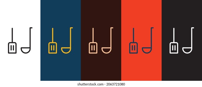 Spatula outline icon illustration isolated vector sign symbol