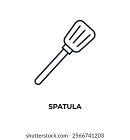 spatula outline icon. Linear vector from kitchen concept. Thin line spatula icon isolated on white background