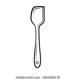 Spatula Outline Printable Vector Illustration