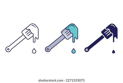 Spatula outline and solid vector icon