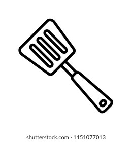 Spatula outline vector icon.
