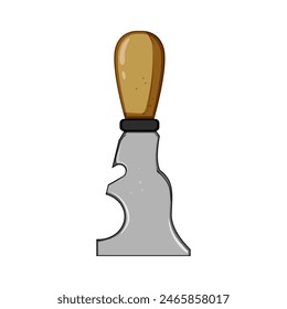 spatula paint scraper cartoon. home blade, old hammer, line er spatula paint scraper sign. isolated symbol vector illustration