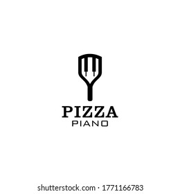 Spatula Pizza Pizzeria Logo design and piano