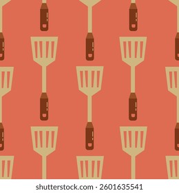Spatula seamless pattern background for decoration and packaging