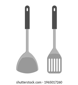 Spatula set, cookware, flat design vector illustration