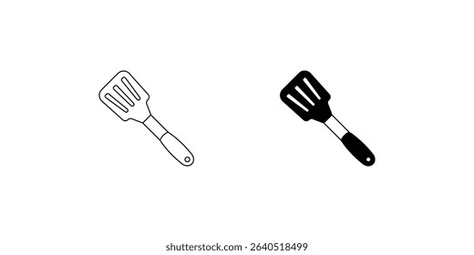 spatula set icon with white background vector stock illustration