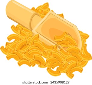 Spatula for a set of wheat pasta without background