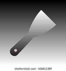 Spatula sign illustration. Gradient icon on gradient background.