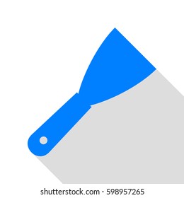 Spatula sign illustration. Vector. Azure icon with flat style shadow path on white background.