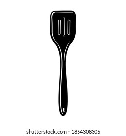 Espátula Silhouette Impresa Vector Ilustración