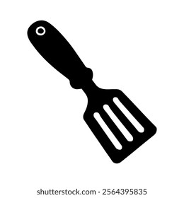 Spatula silhouette vector illustration on white background 