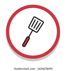 Spatula single icon flat design
