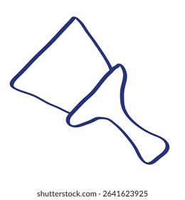 Spatula sketch. Construction tool. Color vector instrument illustration