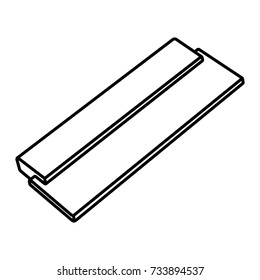 spatula, tapered vector icon on white background, icon, line, tool